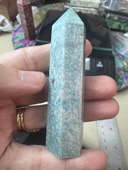 Natural Amazonite Tower – 72g Natural Polished Stone reiki meditation