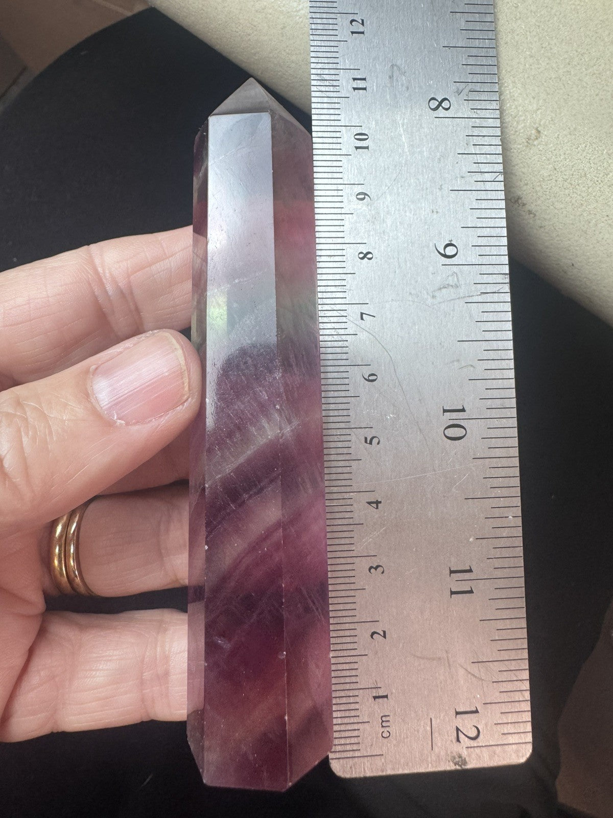 Natural Purple Fluorite Tower – 100g Polished Stone reiki meditation