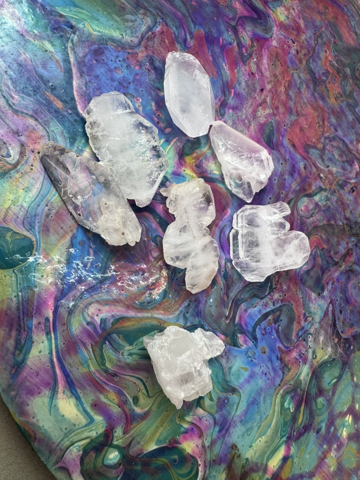 Very Rare A Grade Faden Quartz Cluster bag 79grams
