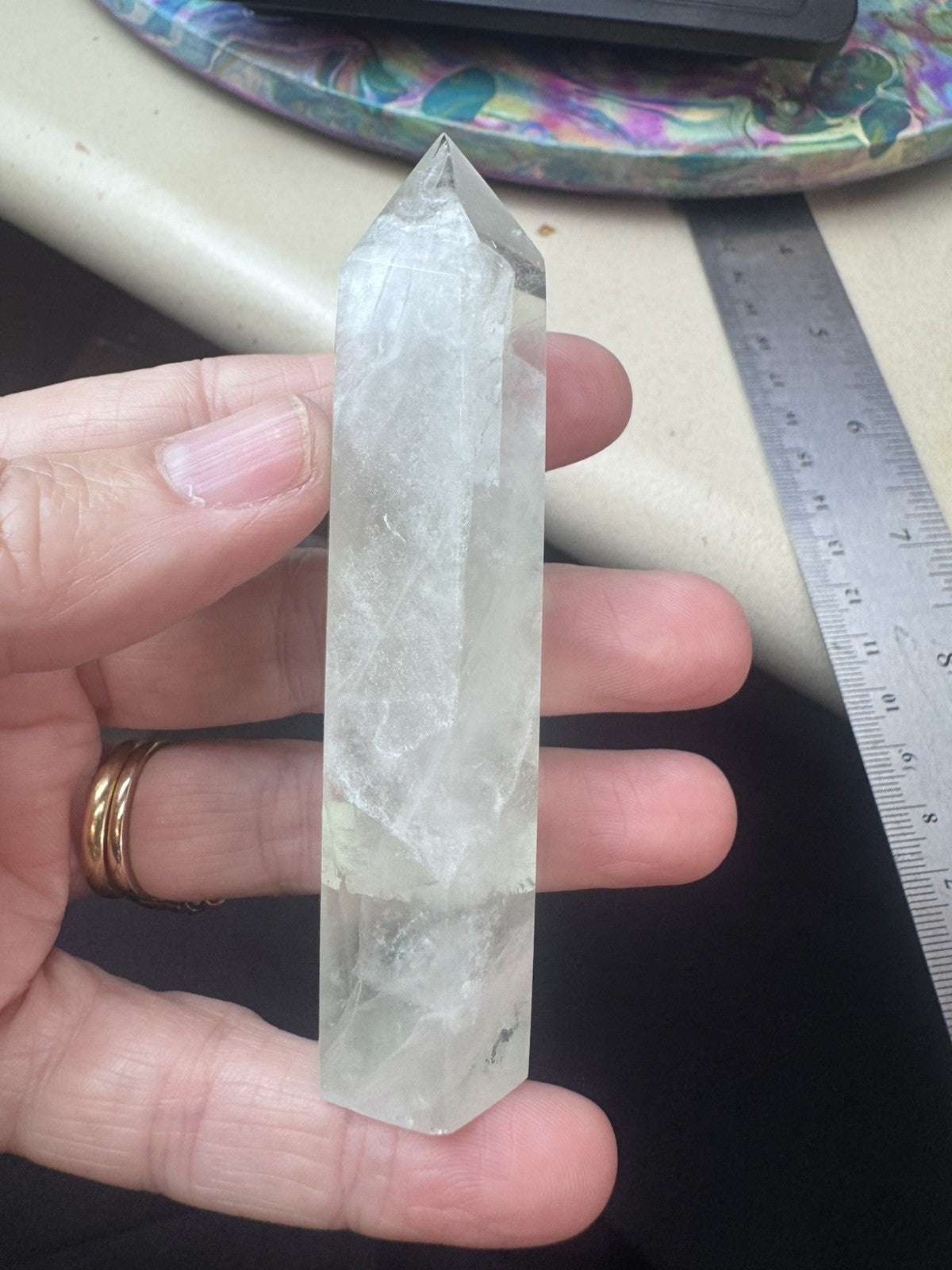 Green Fluorite Crystal Tower – 110g Natural Polished Stone reiki meditation