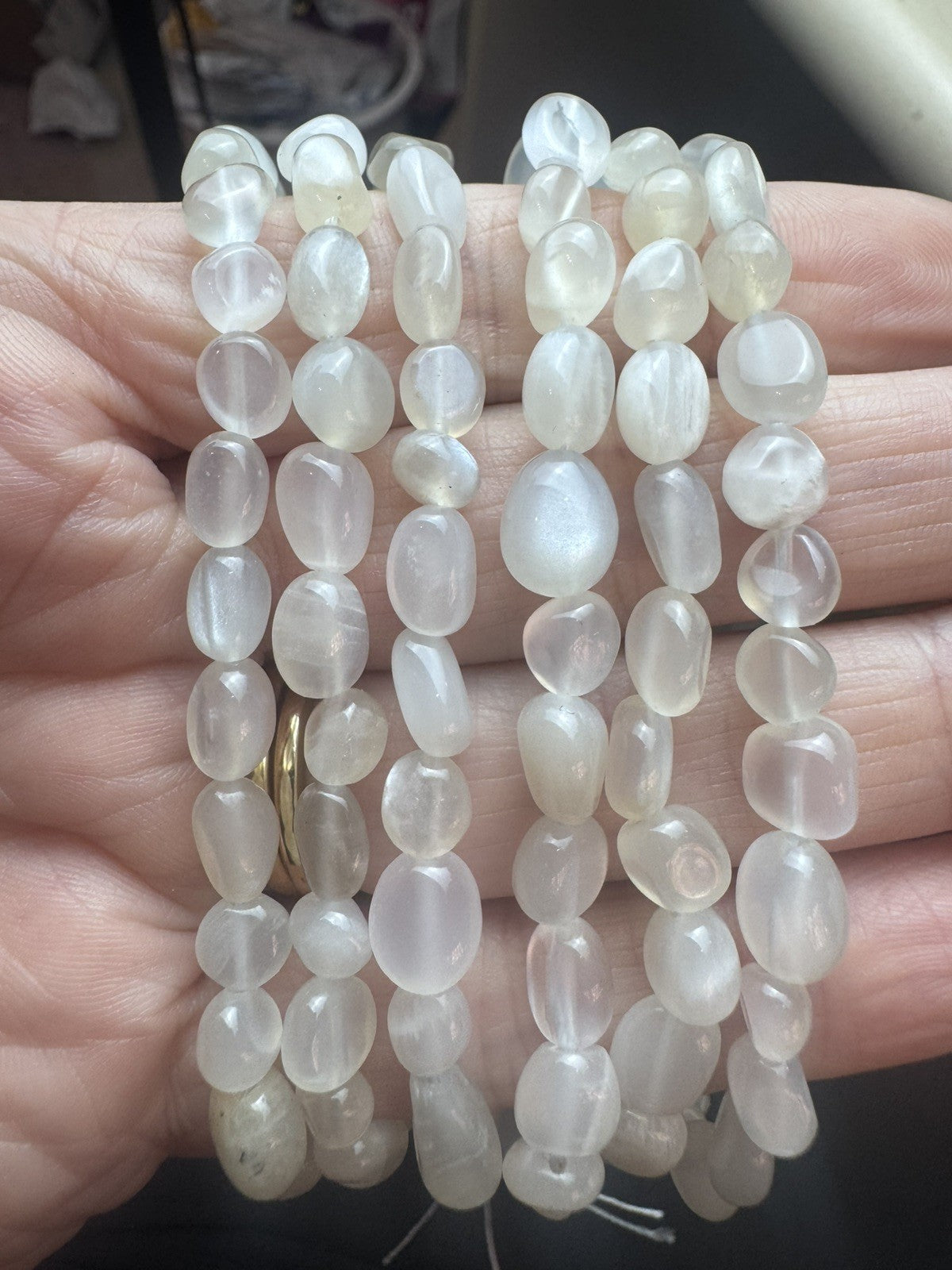 Natural Moonstone Gemstone Bead Strand – 16 Inch