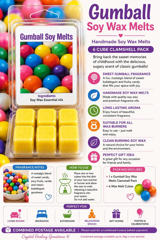 Gumball Soy Wax Melts – 6 Cube Clamshell Pack
