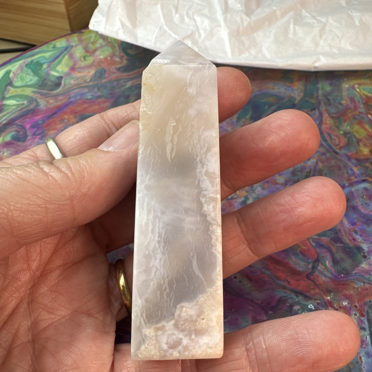 88 gram Flower Agate Crystal Tower