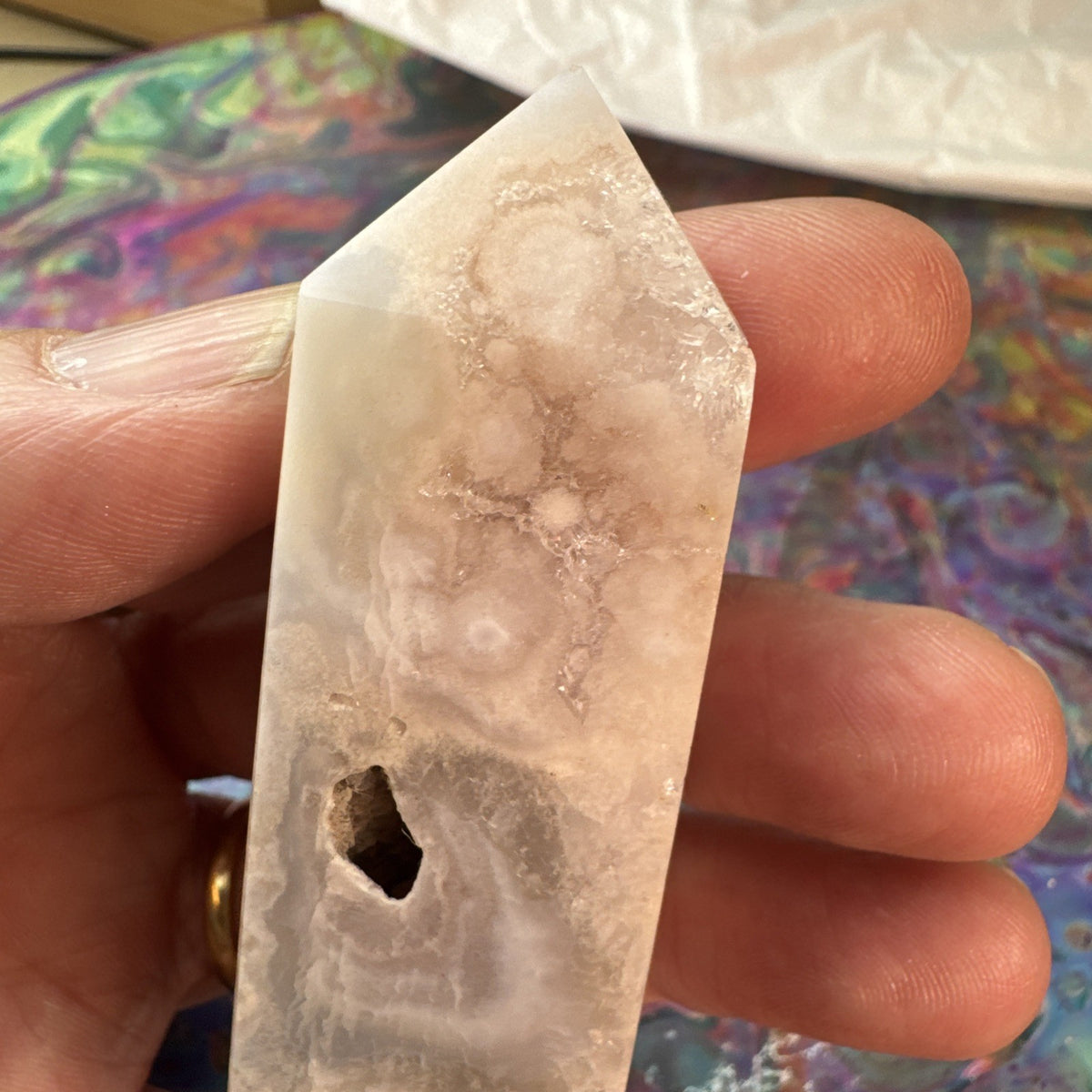 88 gram Flower Agate Crystal Tower