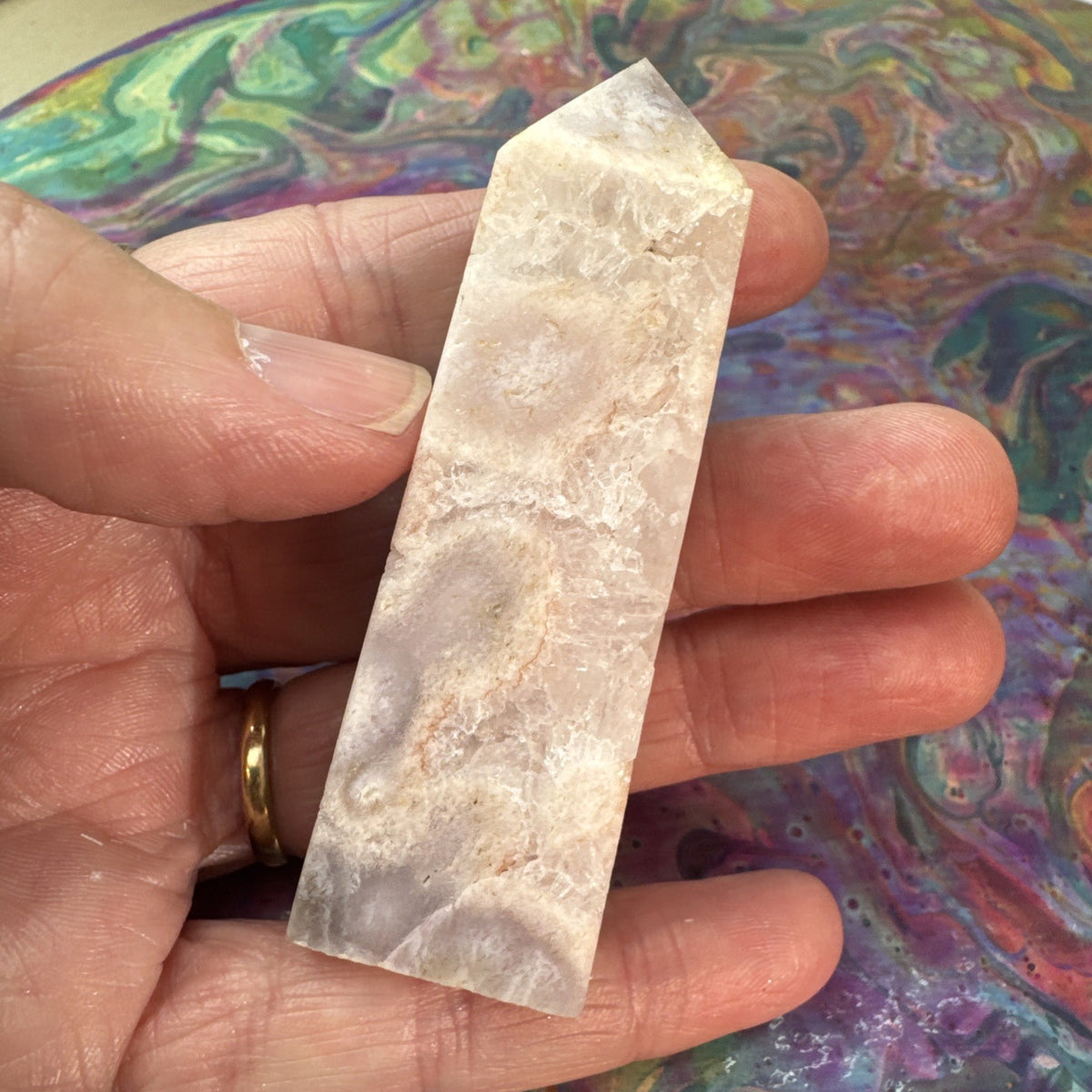 75 Gram  Flower Agate Crystal Tower