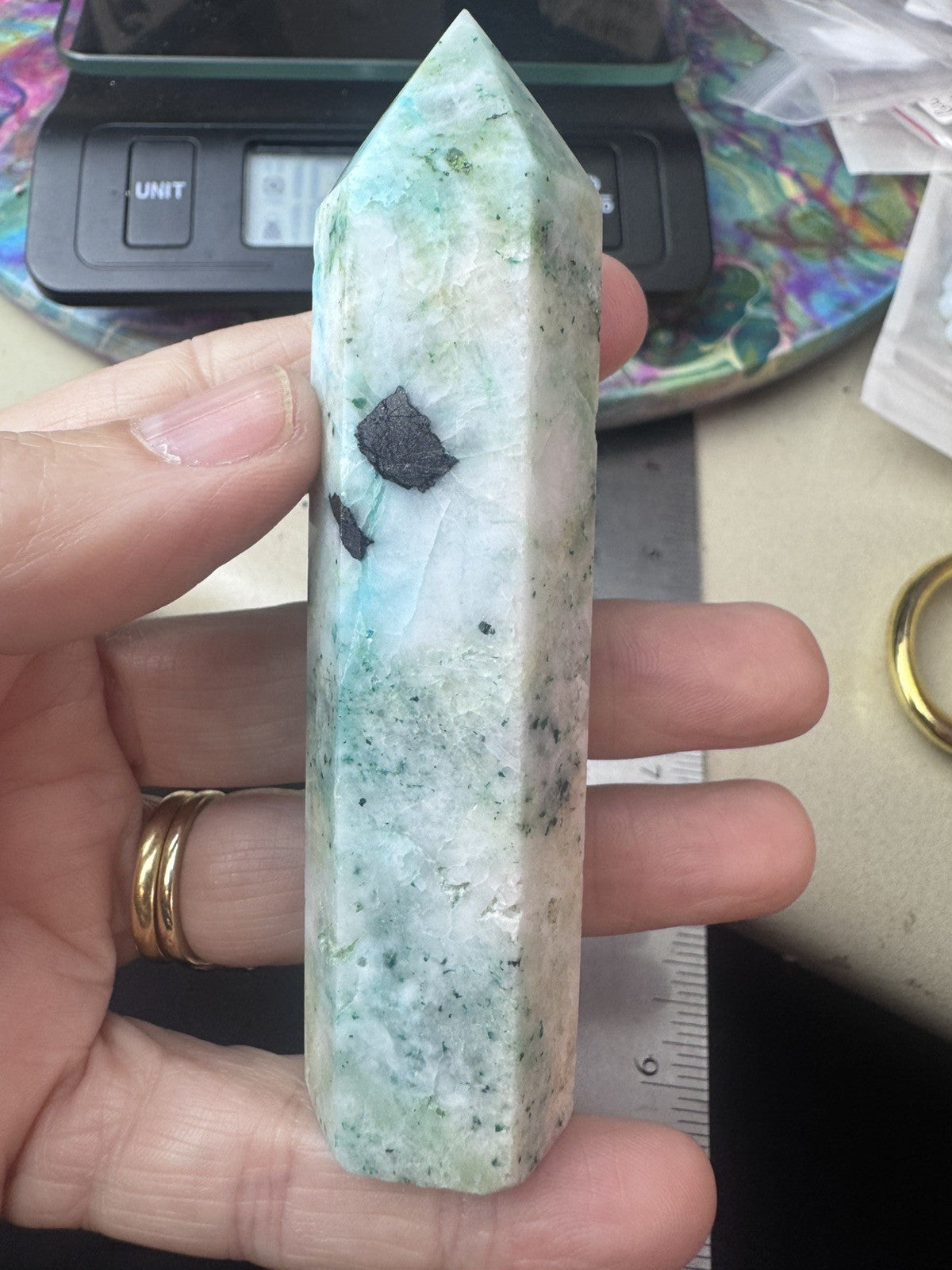113g Phoenix Stone Crystal Tower  –  Polished Stone reiki meditation