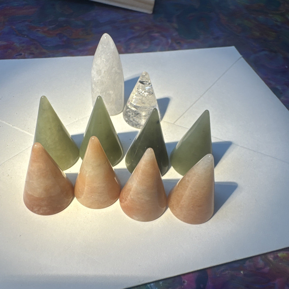 Crystal Mixed Bag wholesale resell lot  pyramid cones