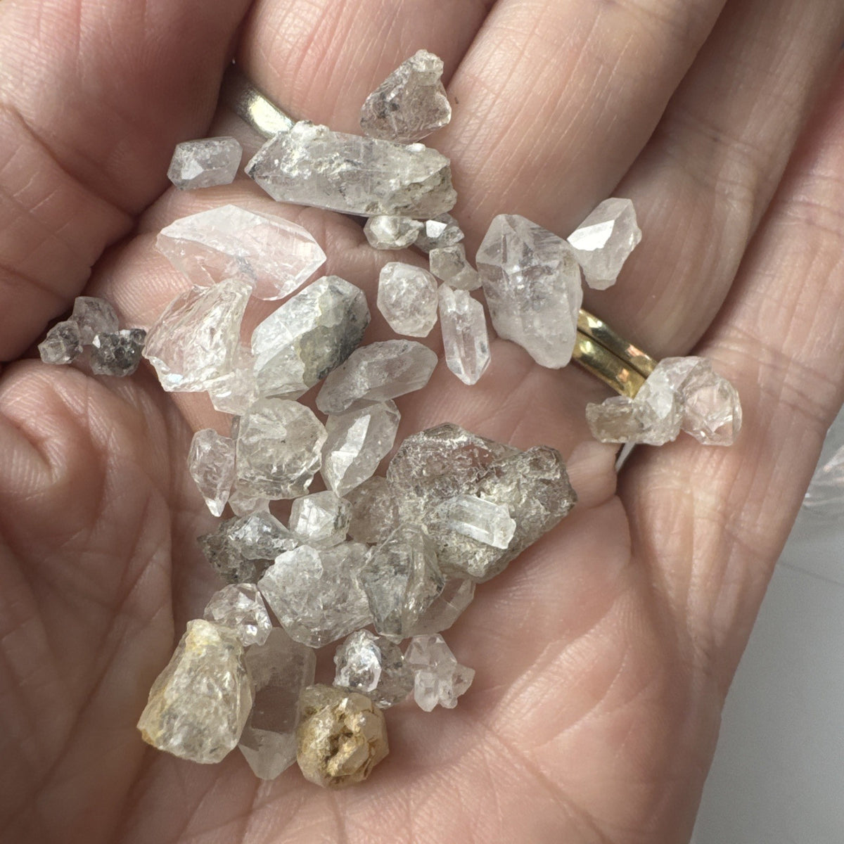 Crystal Mixed Bag wholesale resell lot  natural Himalayan diamond quartz 46 gms