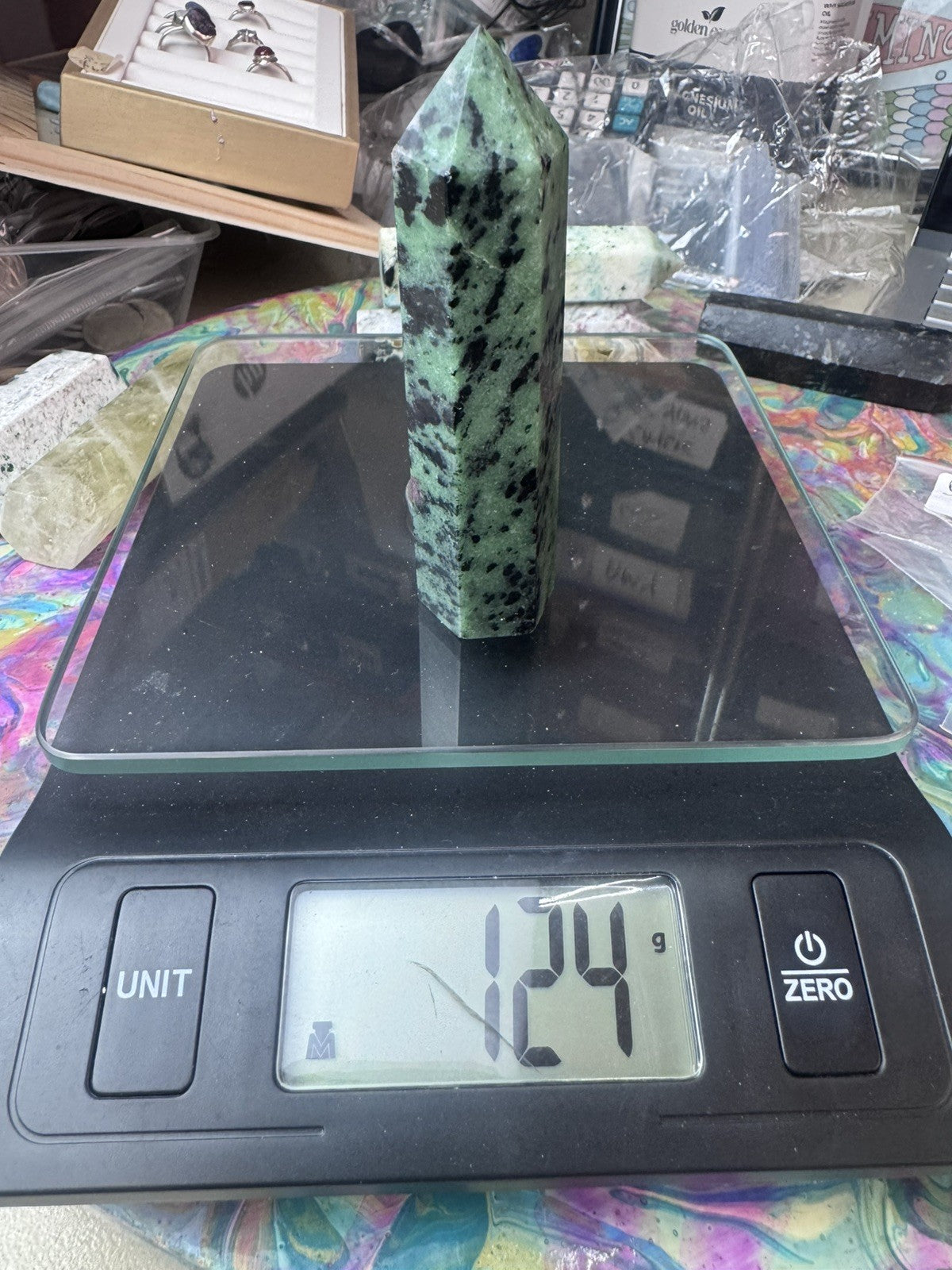 Ruby Zoisite Crystal Tower – 129g Natural  Polished Stone reiki meditation