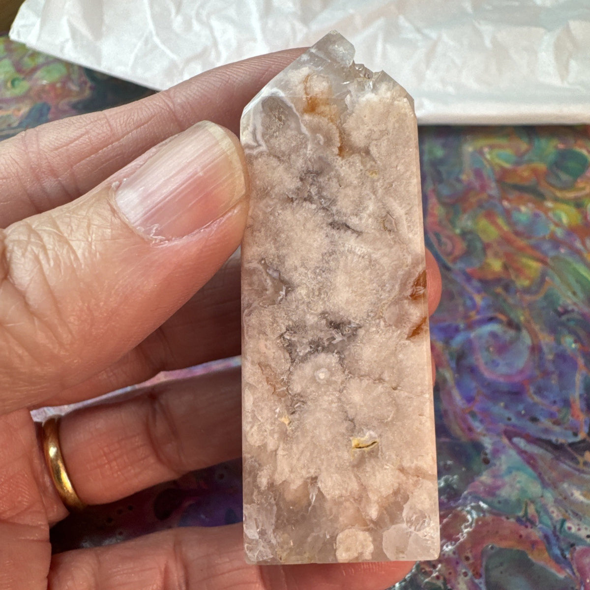 66 gram Flower Agate Crystal Tower