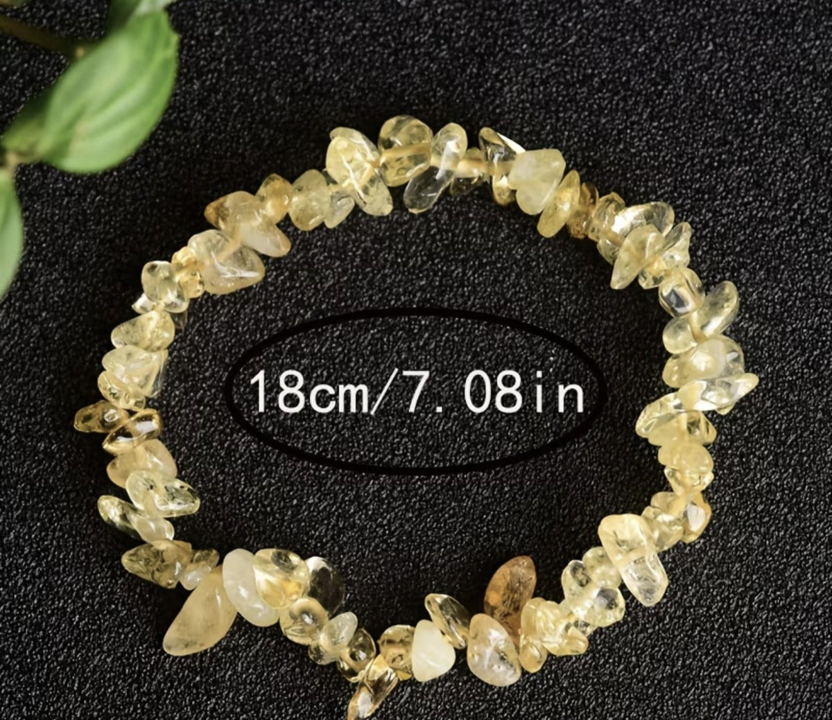 Natural Citrine Chip Bracelet – Stretch Crystal Bracelet 18cm