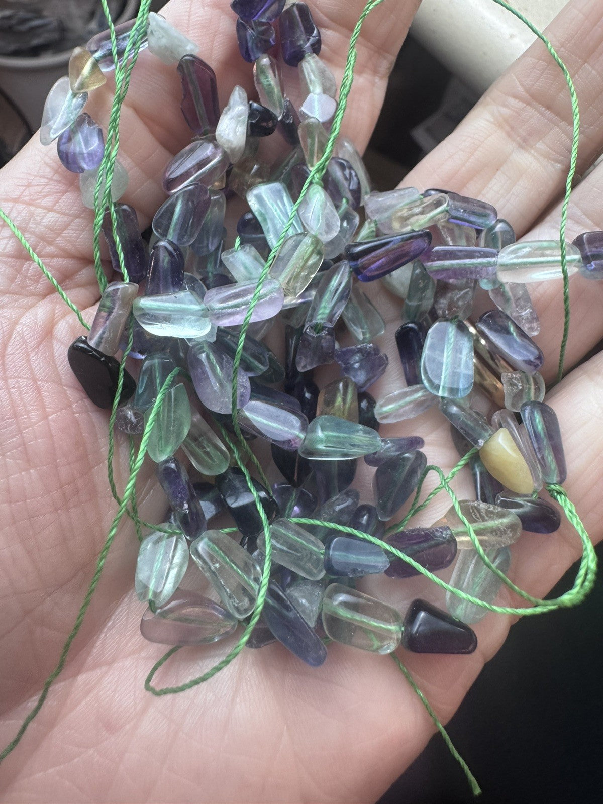 Natural Rainbow Fluorite Gemstone Bead Strand – 16 Inch