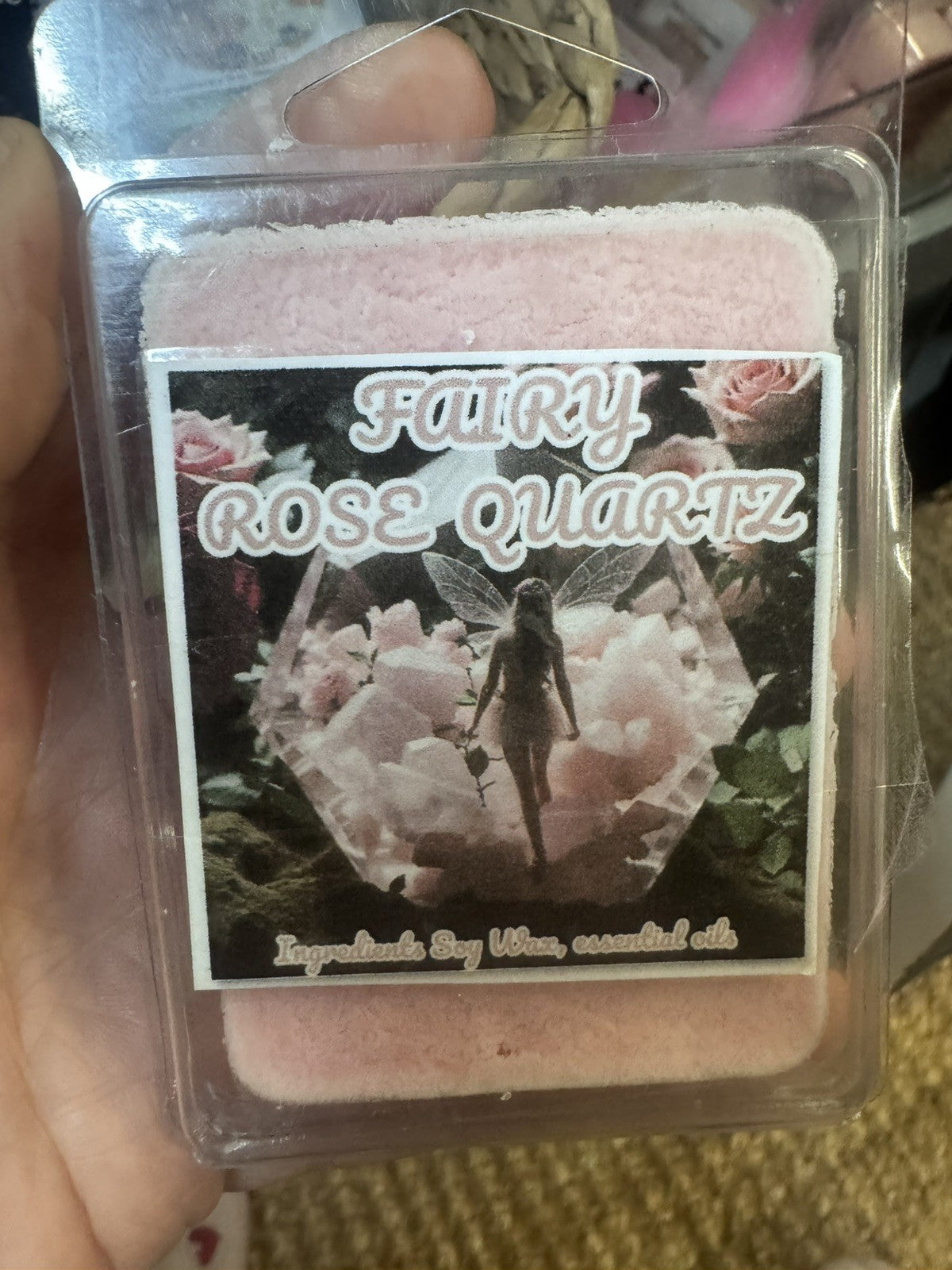 Fairy Rose Quartz Soy Wax Melts – 6 Cube Clamshell Pack