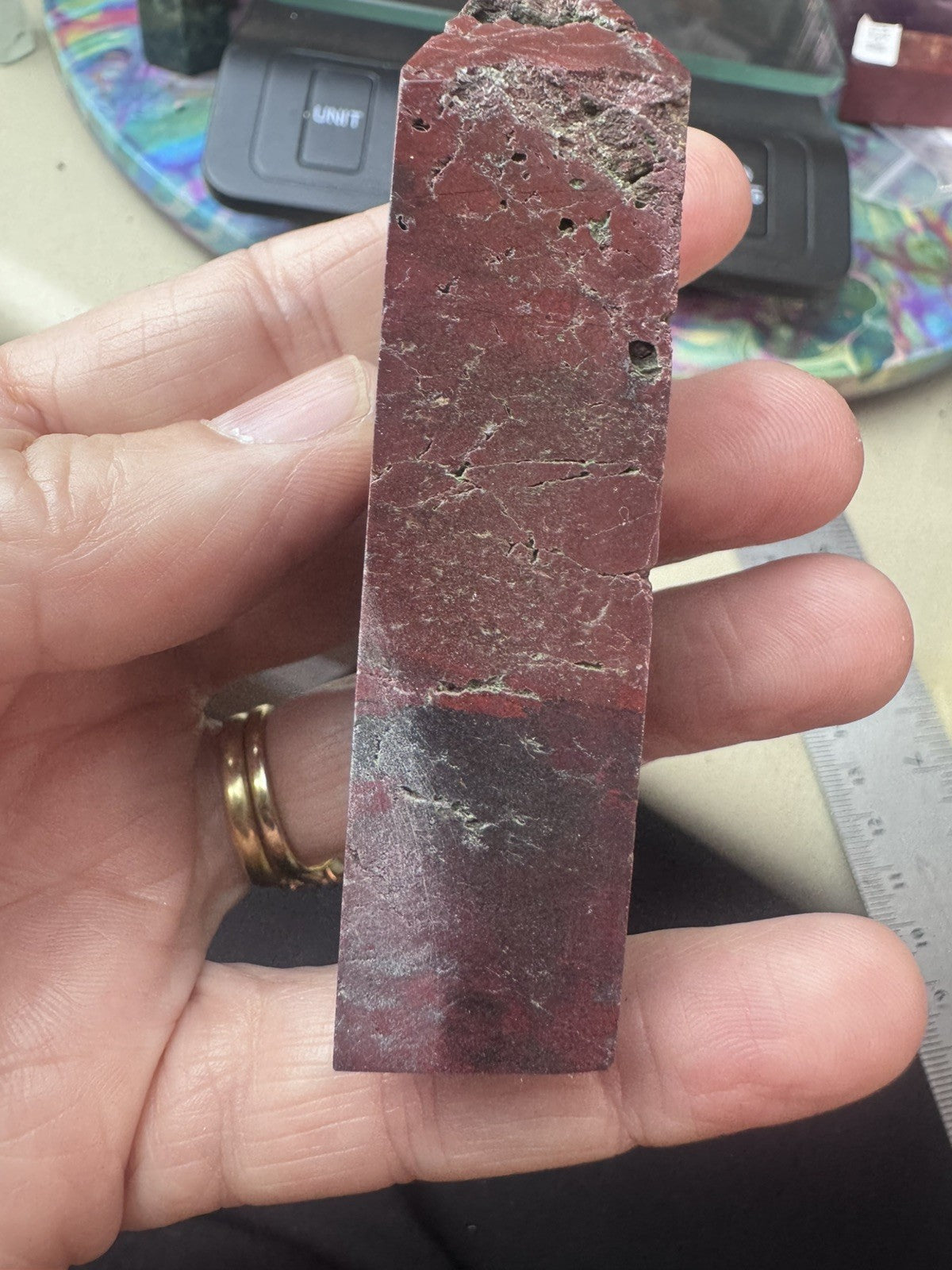 Red Jasper Crystal Tower – 116g Natural Grounding Stone Point   reiki meditation