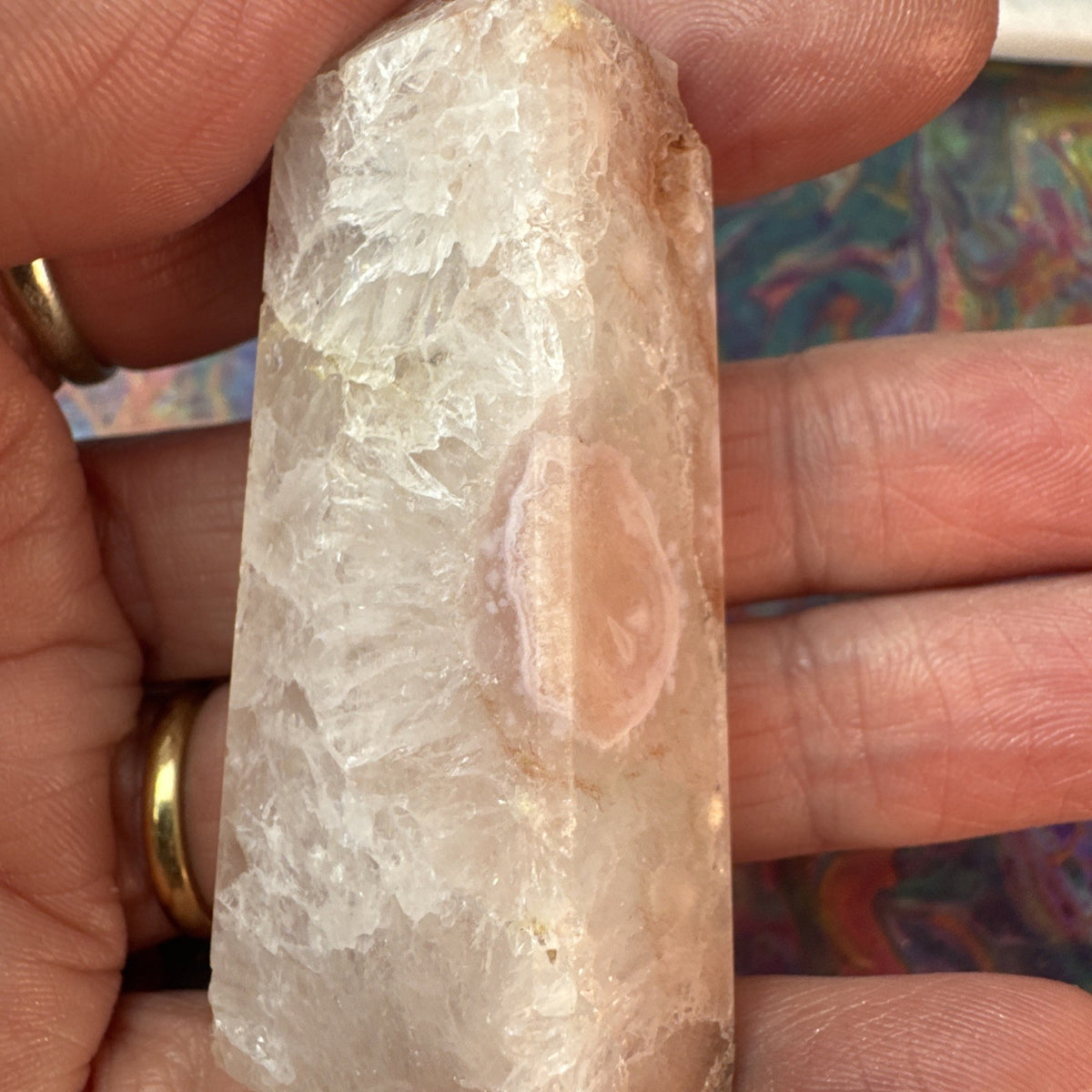 57 gram Flower Agate Crystal Tower