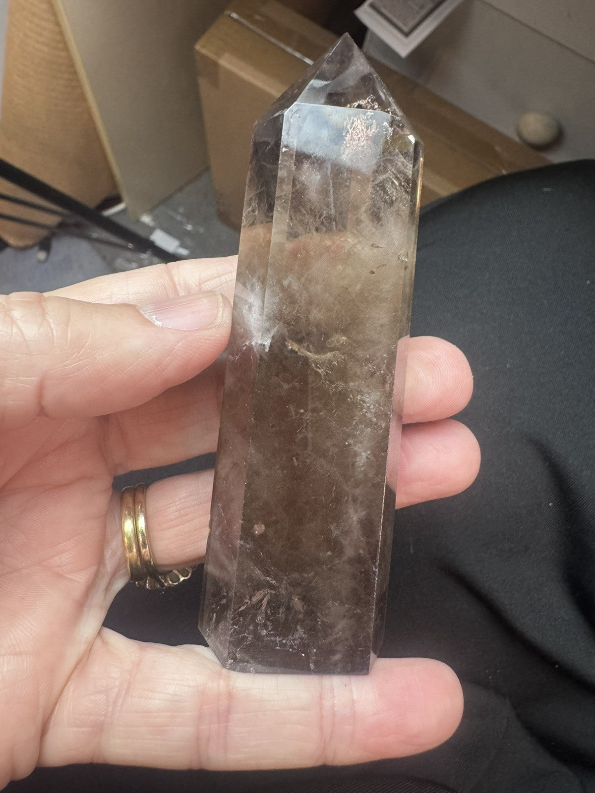 Smokey Quartz Tower – 147g     reiki meditation yoga
