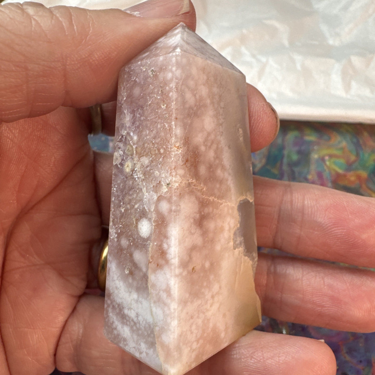 72 gram Flower Agate Crystal Tower