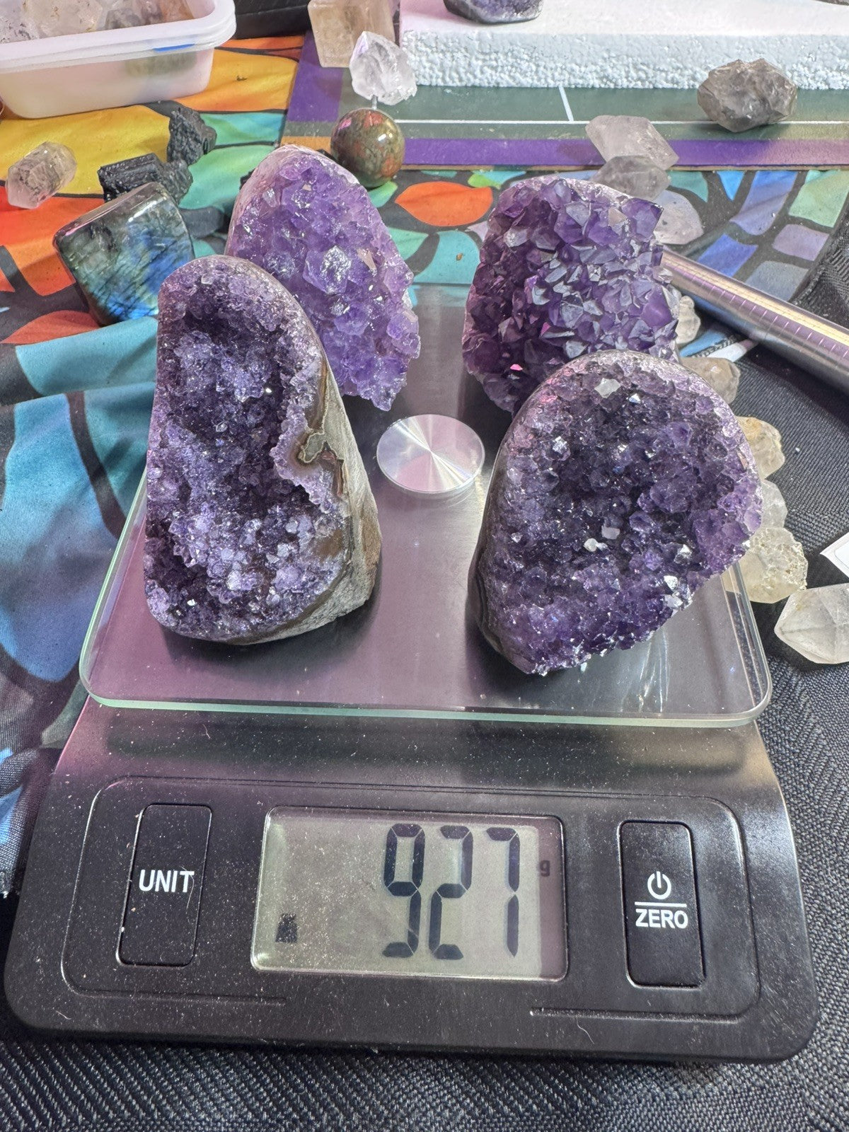 Amethyst Cave Lot 926 Grams 4 Peices