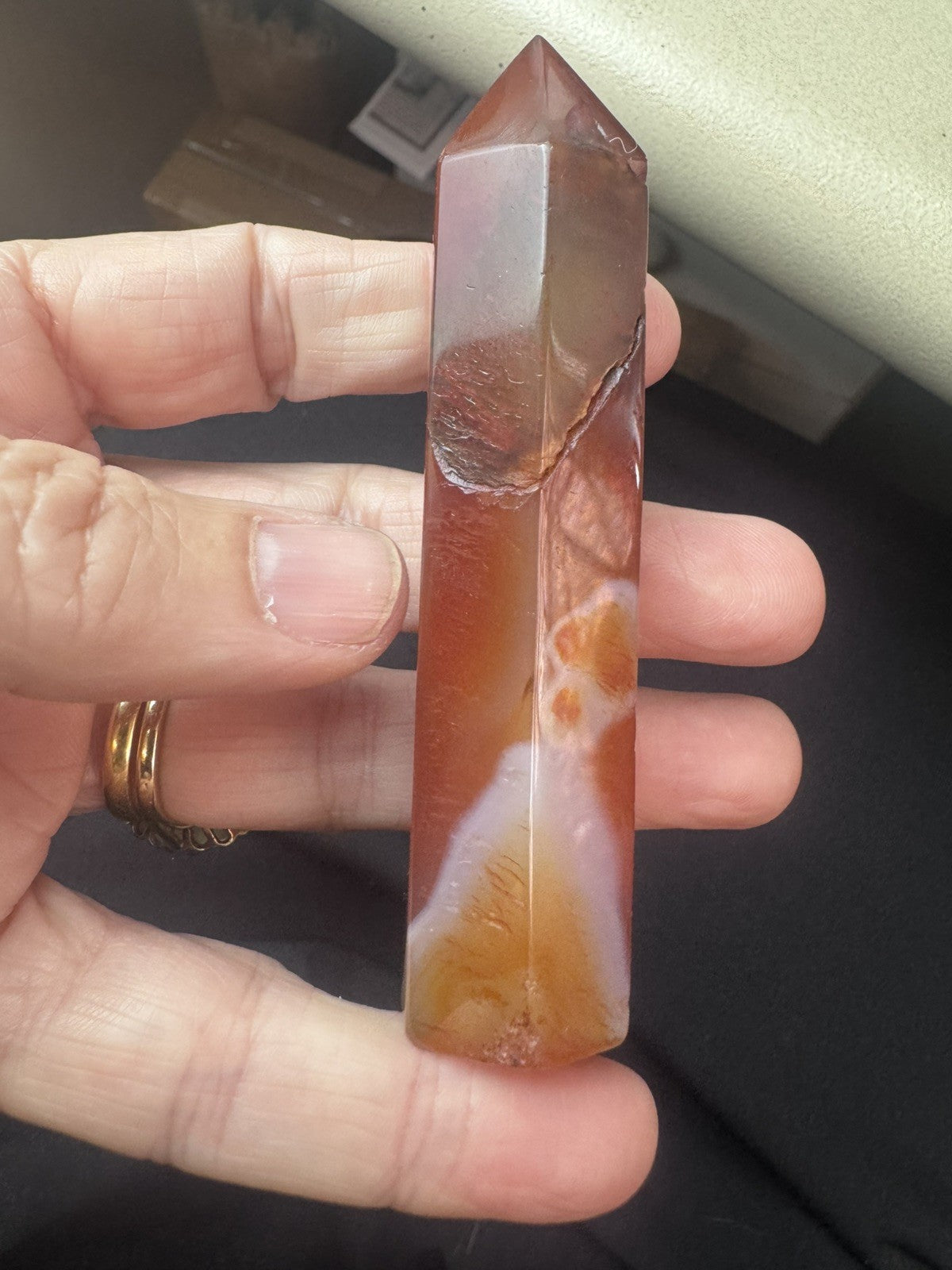 Carnelian Agate Tower – 78g   reiki meditation yoga
