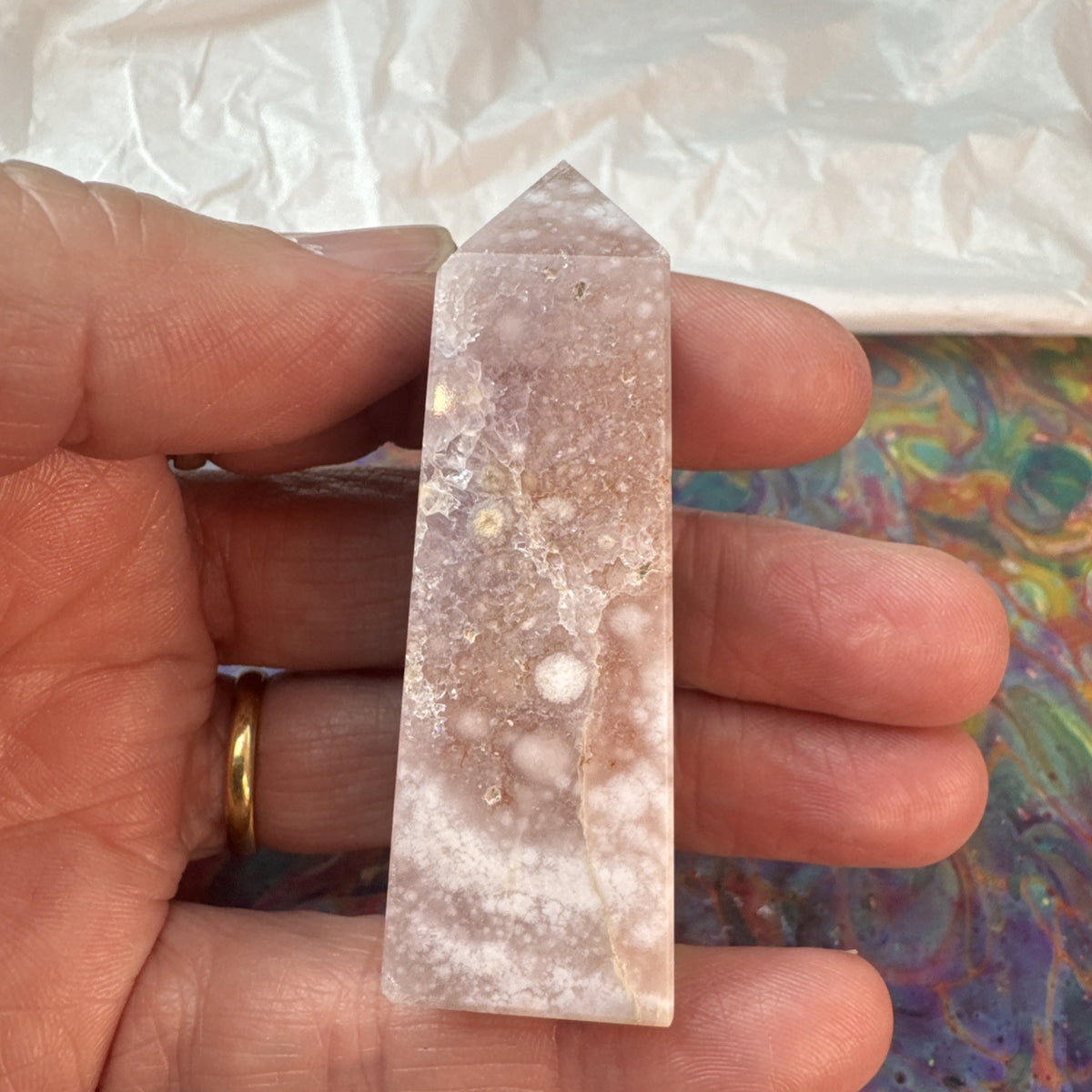 72 gram Flower Agate Crystal Tower