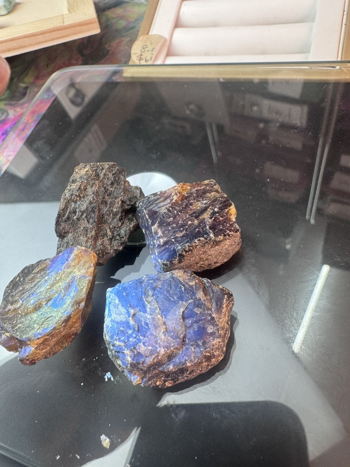 Black Amber 25 grams 4 peices Rough lot