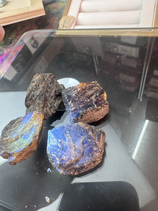 Black Amber 25 grams 4 peices Rough lot