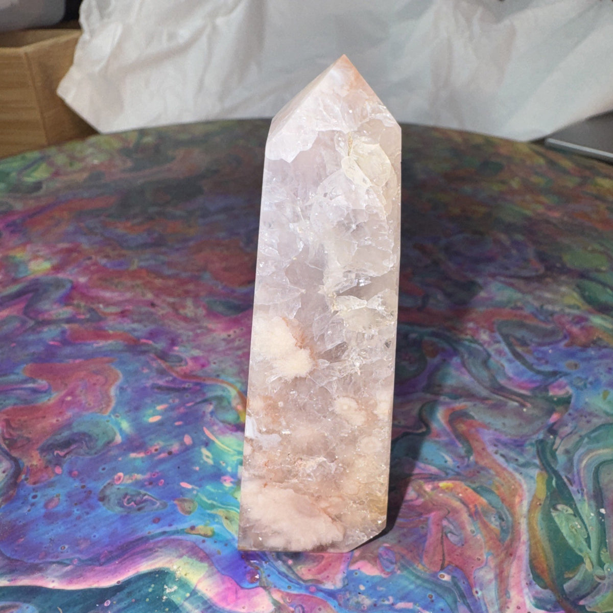 67 gram Flower Agate Crystal Tower