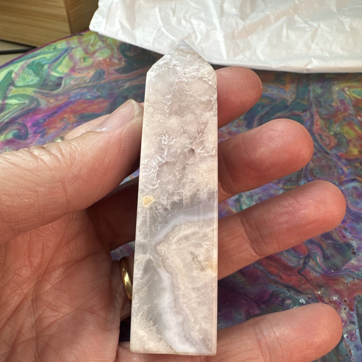 88 gram Flower Agate Crystal Tower