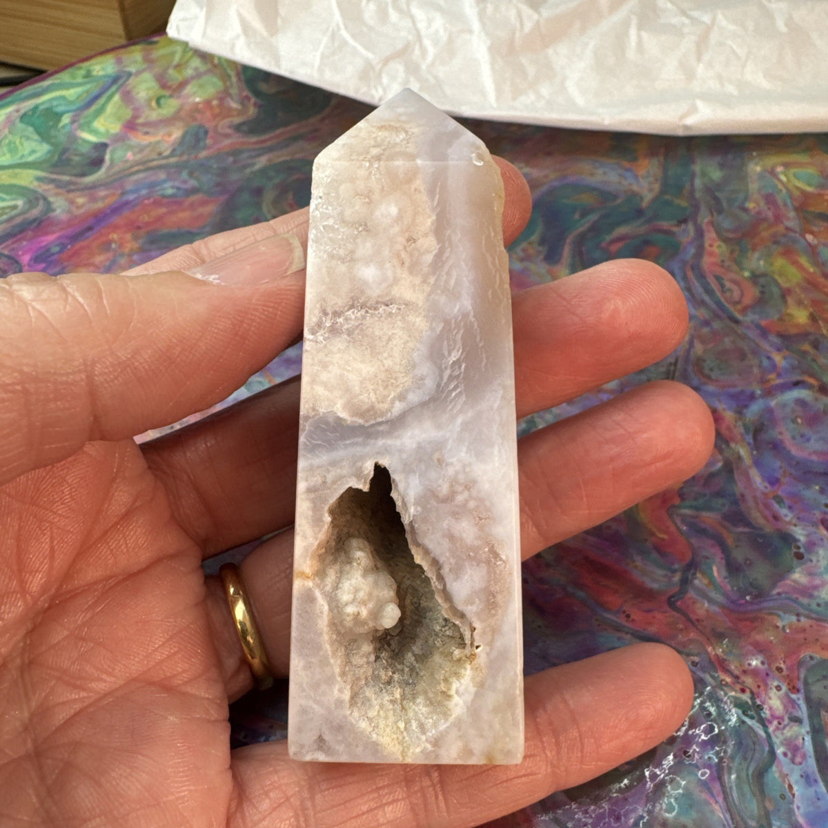 88 gram Flower Agate Crystal Tower