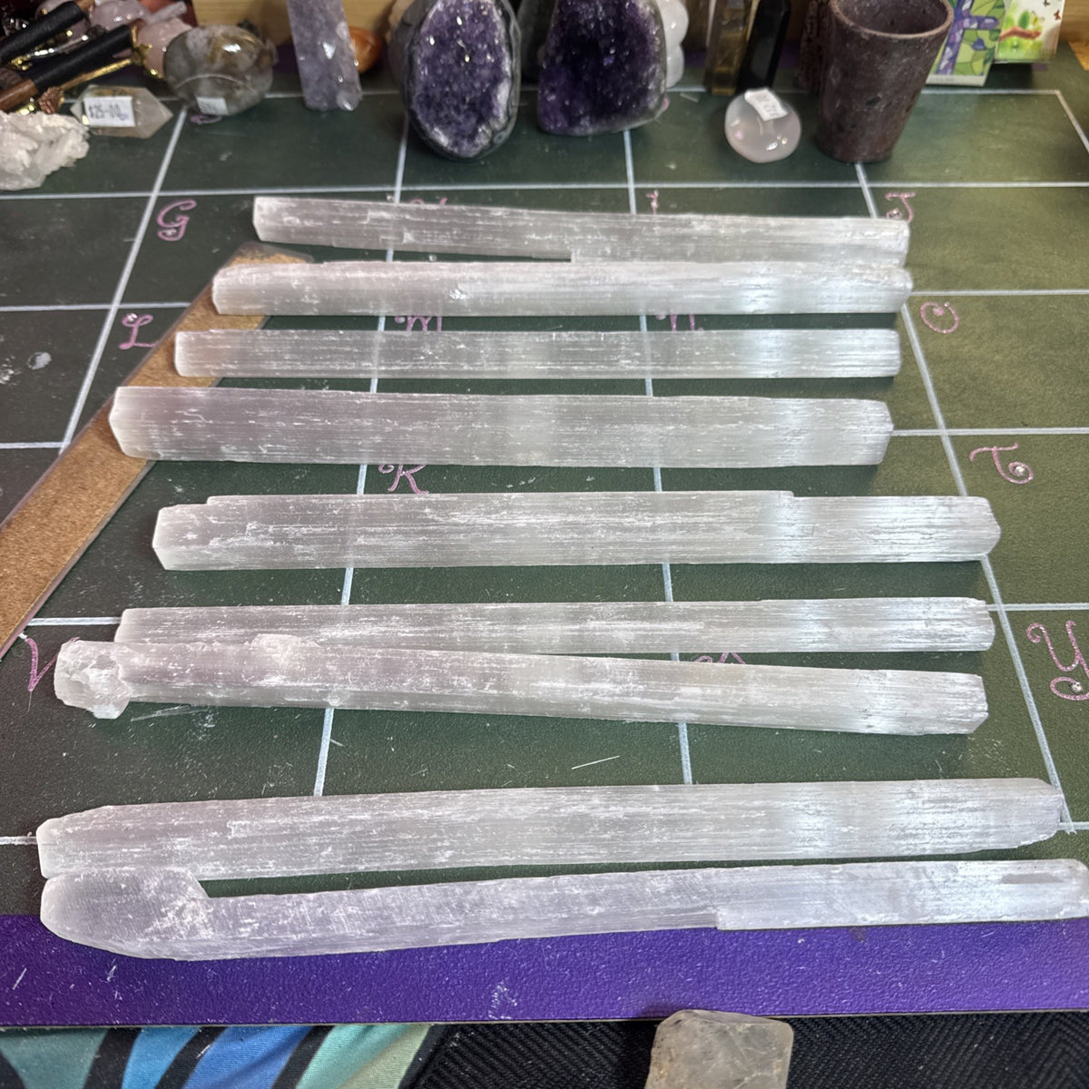 9.5 Sealed Box of Selenite Rods 25cm Large