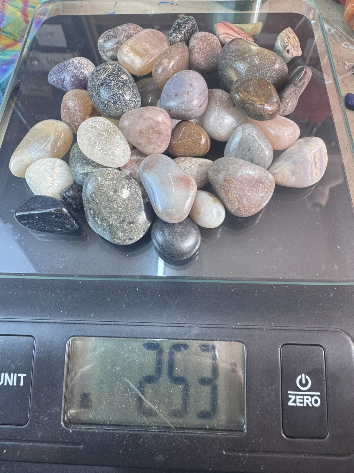 Mixed  crystal Tumbles 253 grams lot