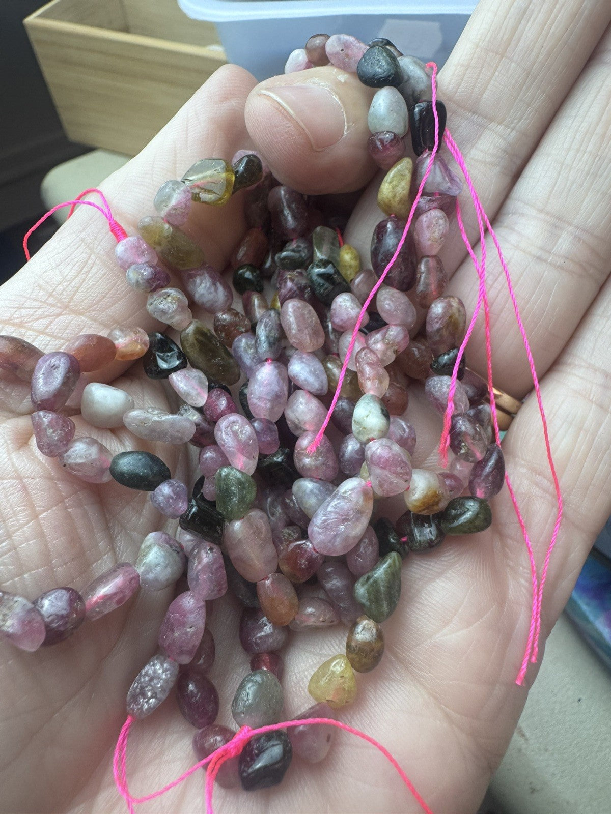 Natural Tourmaline 16-Inch Gemstone Bead Strand