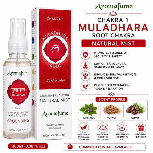 Aromafume Chakra 1 – Muladhara (Root Chakra) Natural Mist   Reiki meditation