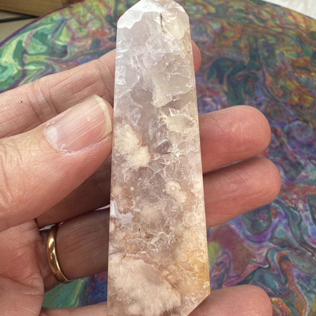 67 gram Flower Agate Crystal Tower