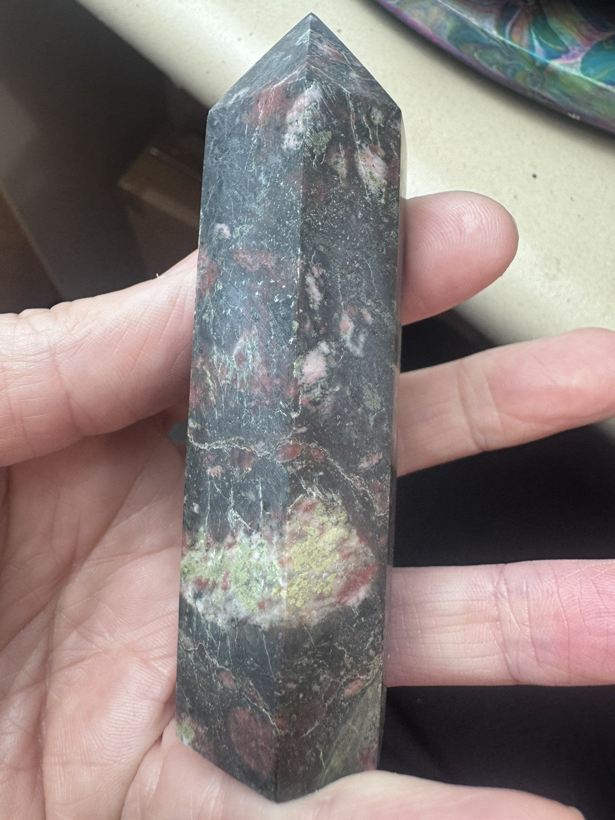 Money Agate Crystal Tower – 129g   Natural  Polished Stone reiki meditation