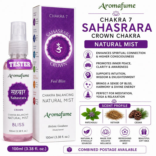 Aromafume Chakra 7 – Sahasrara (Crown Chakra) Natural Mist  Reiki meditation