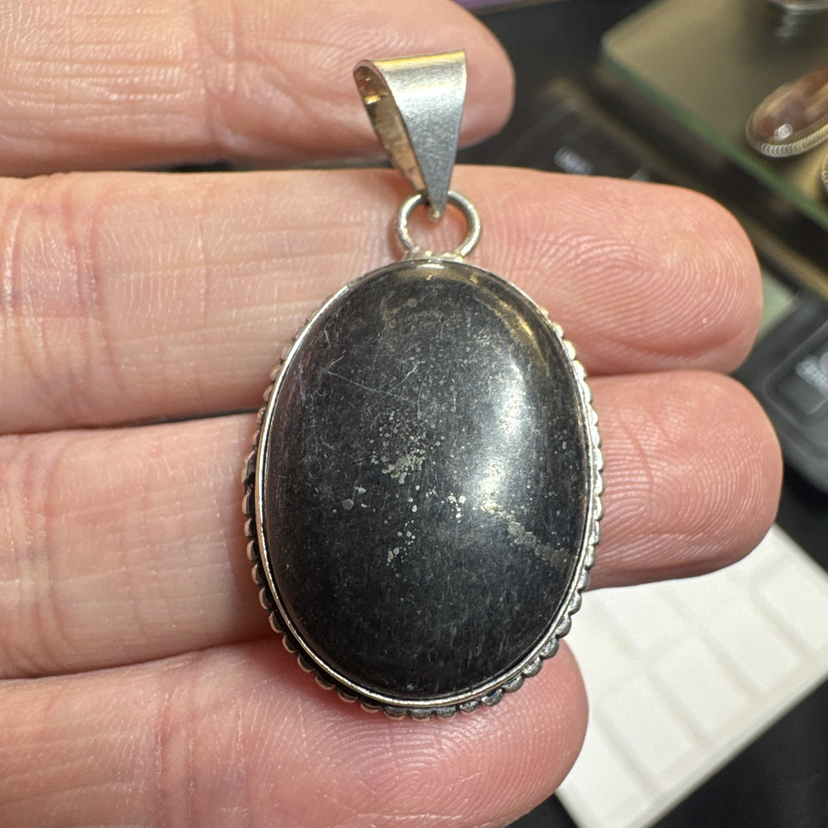Gemstone Pendant Lot 103 Grams 925 Silver Plated stamped