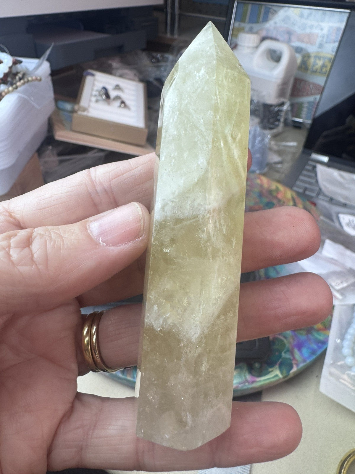 Natural Citrine Crystal Tower – 111g  –  Polished Stone reiki meditation