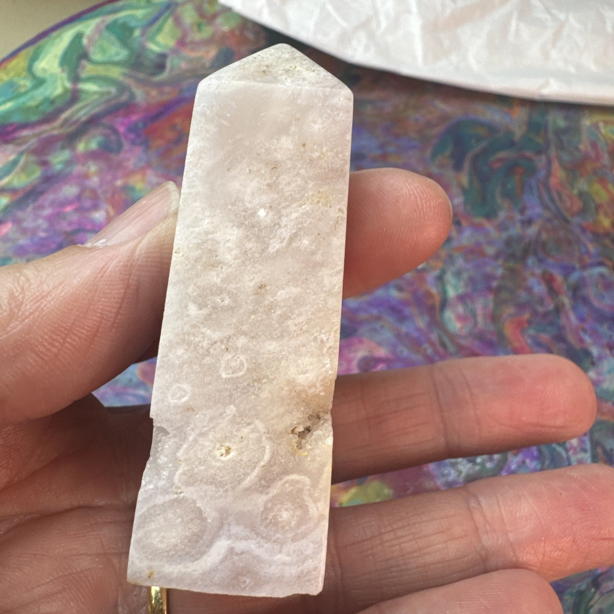 69 gram Flower Agate Crystal Tower