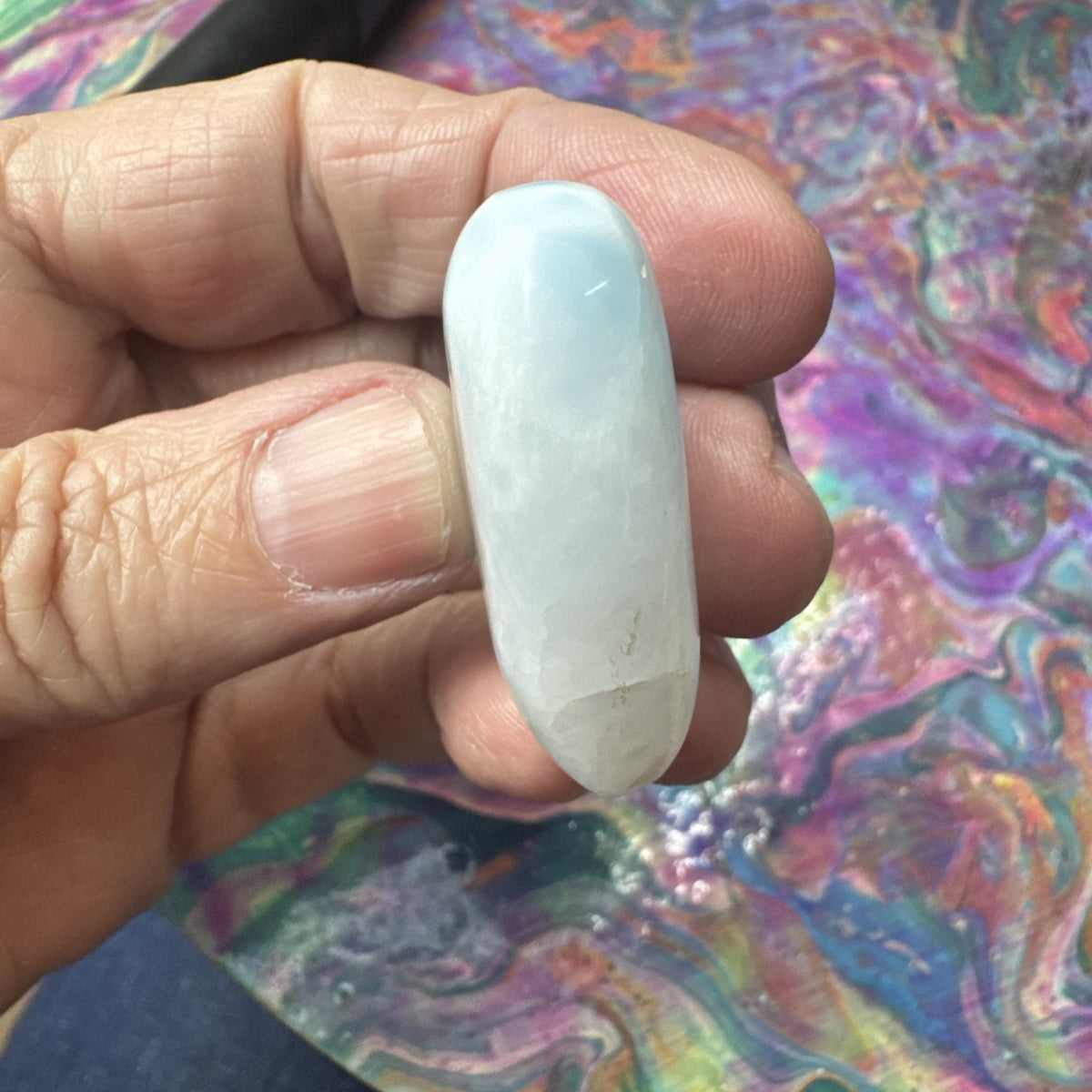 25 Gram 925 Silver Larimar Heart Pendant Handmade In  the Dominican Republic