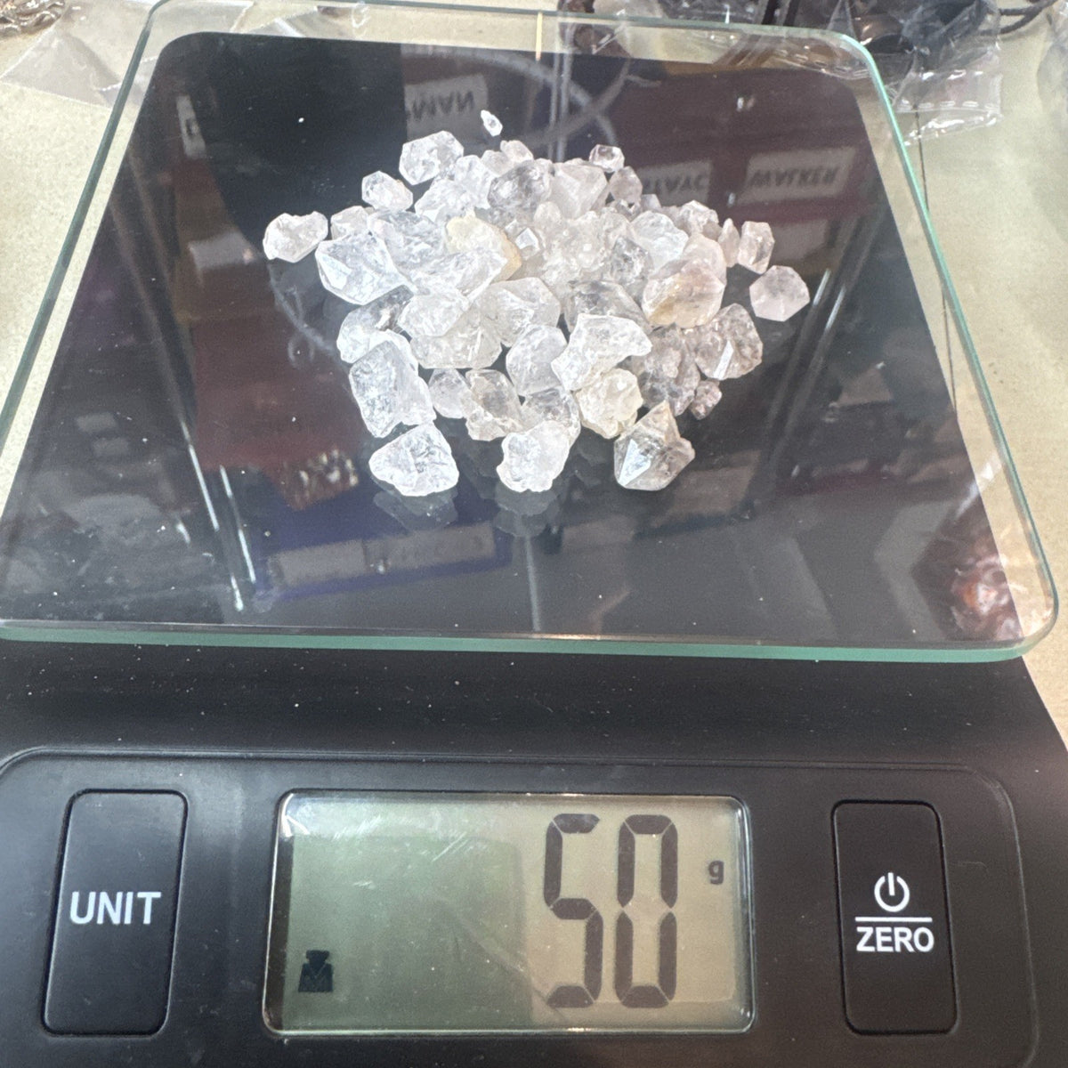 Crystal Mixed Bag wholesale resell lot  natural Himalayan diamond quartz 50gms