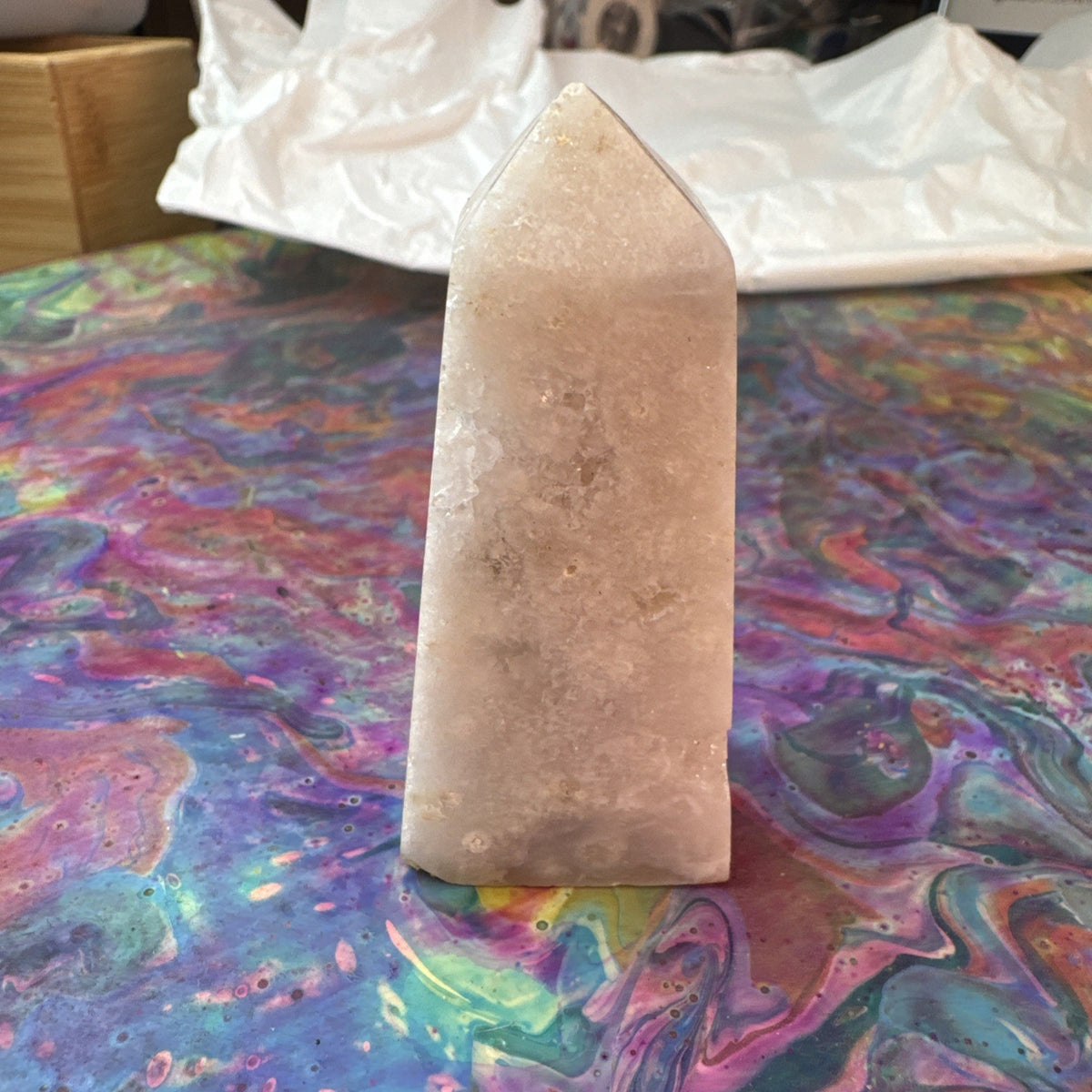69 gram Flower Agate Crystal Tower