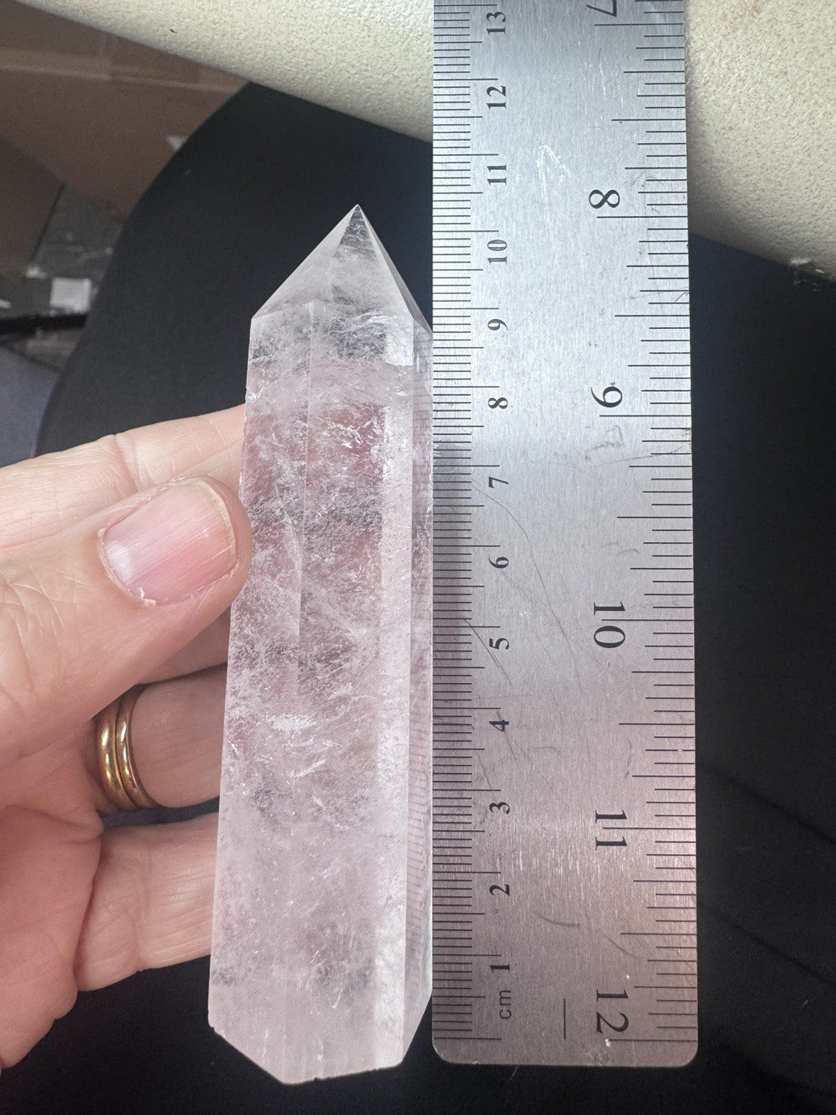 Natural Clear Quartz Crystal Tower – 101g  –  Polished Stone reiki meditation