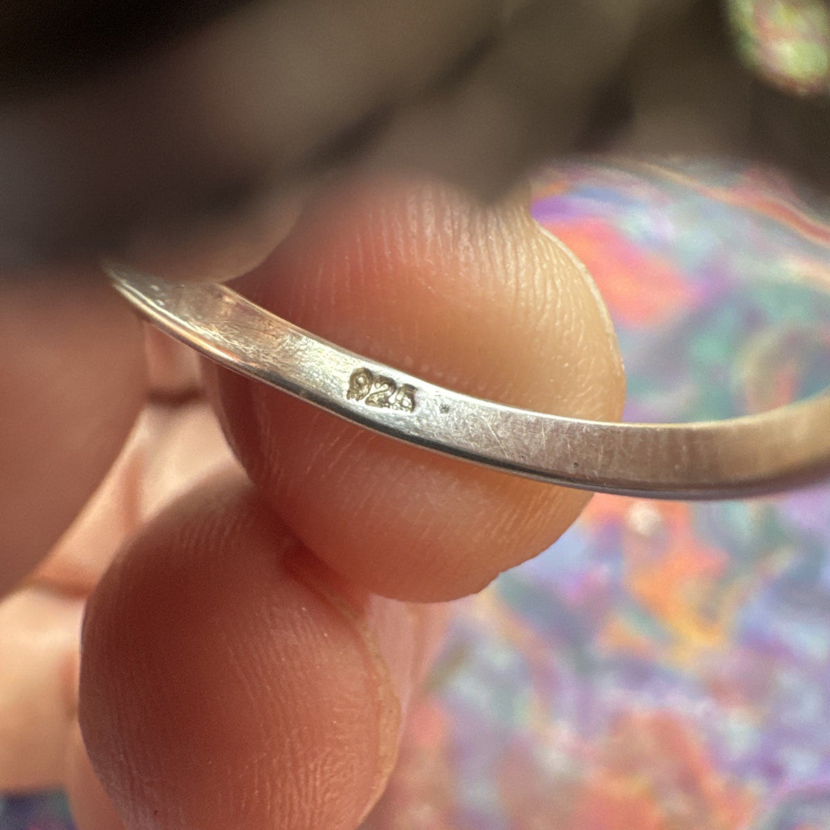Labradorite 925 Sterling Silver Ring Size J 5