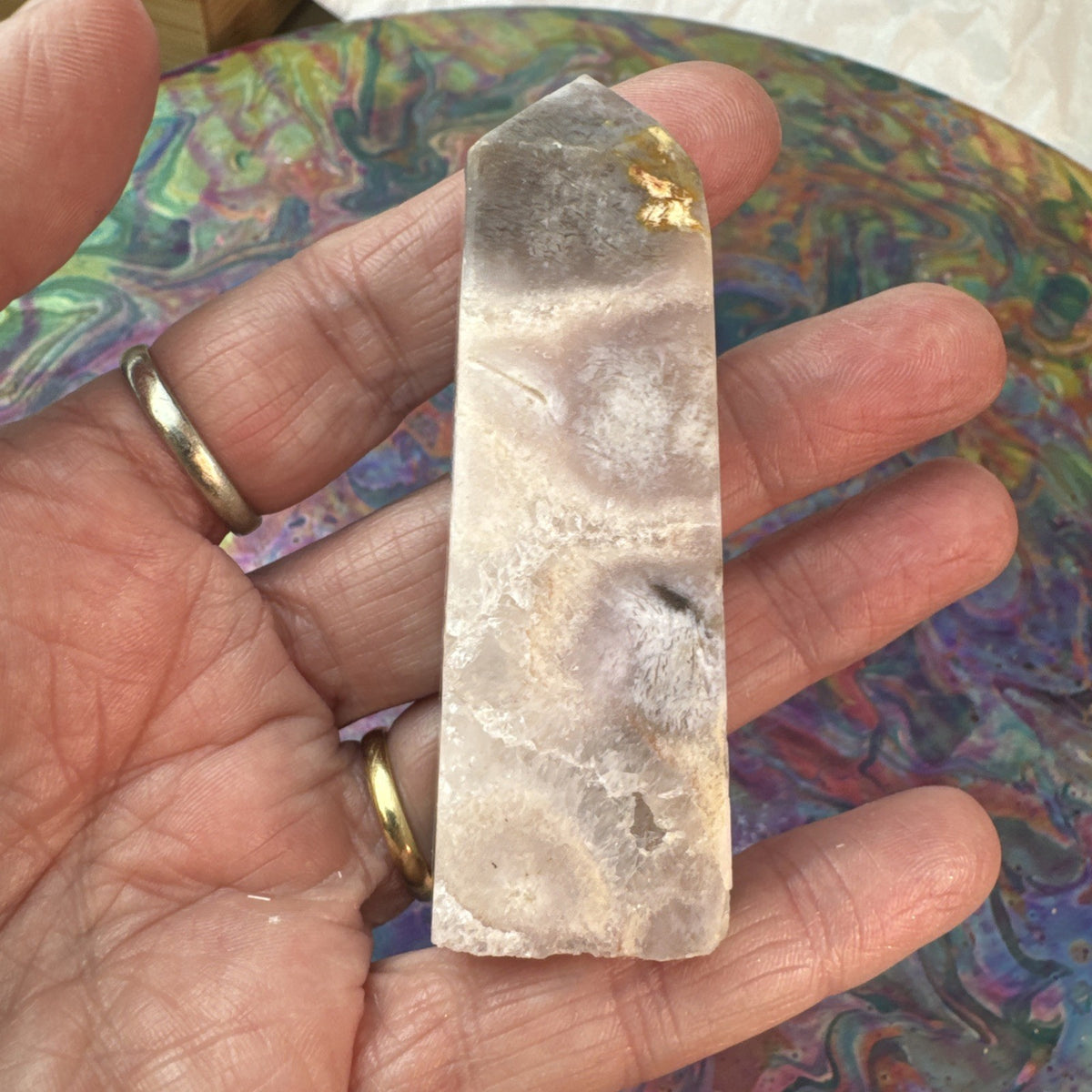 75 Gram  Flower Agate Crystal Tower