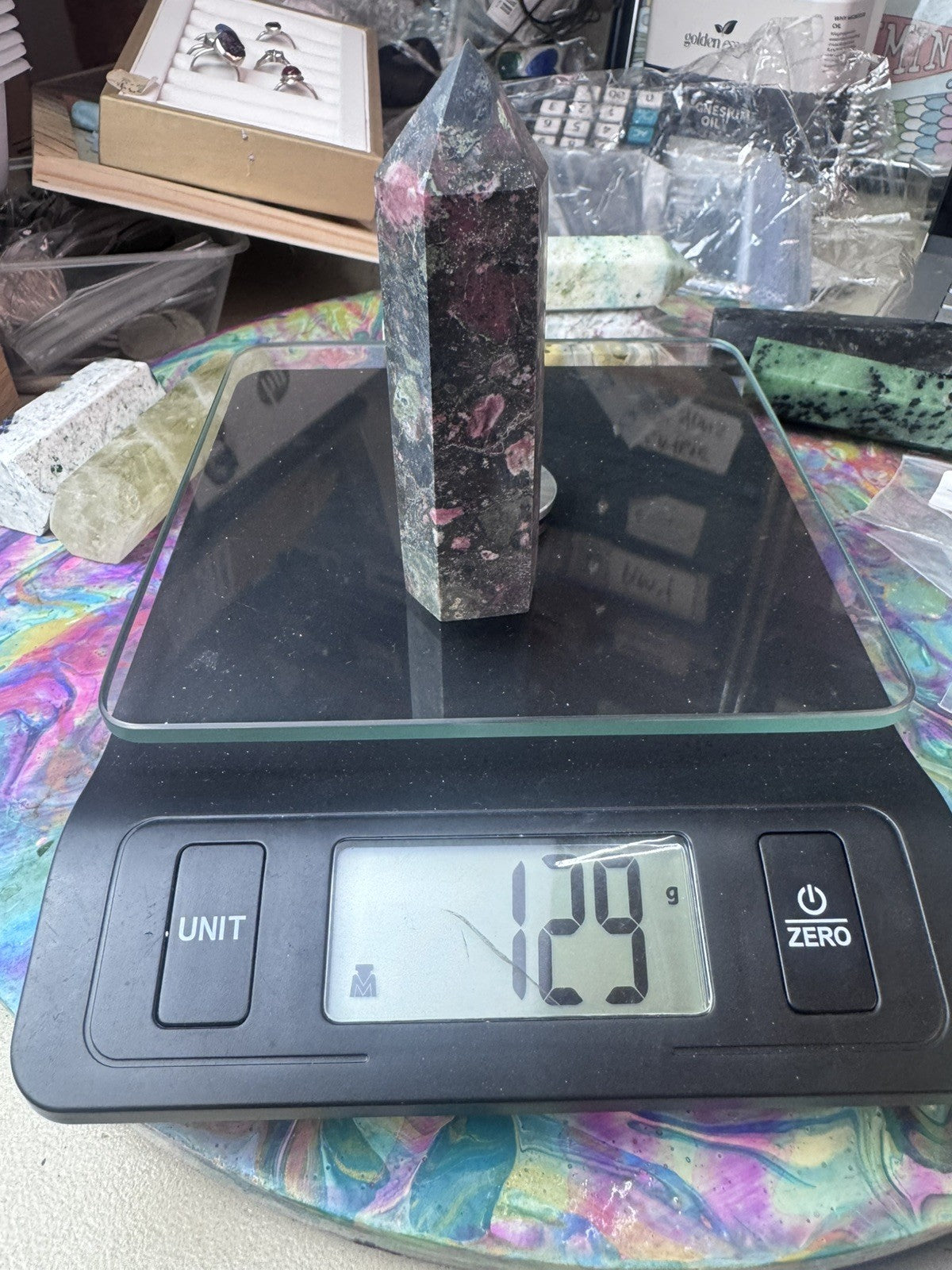 Money Agate Crystal Tower – 129g   Natural  Polished Stone reiki meditation