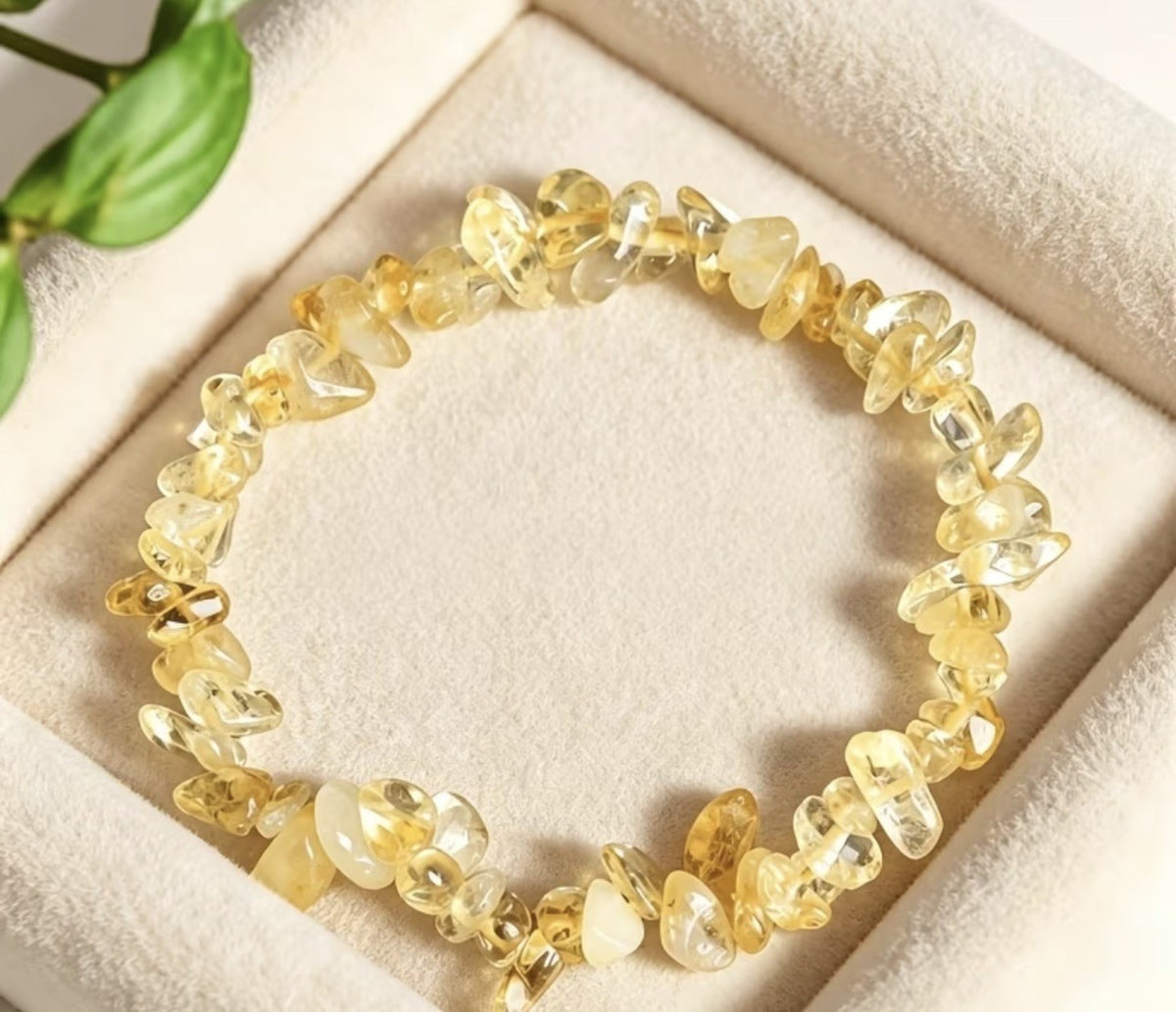 Natural Citrine Chip Bracelet – Stretch Crystal Bracelet 18cm