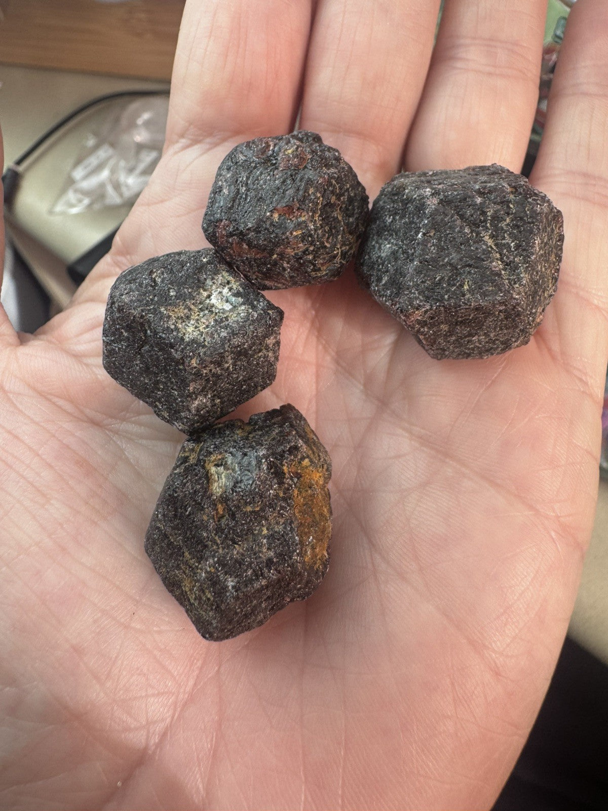4 Huge Rough Garnets – 96 Grams Total – Natural Crystal Specimens