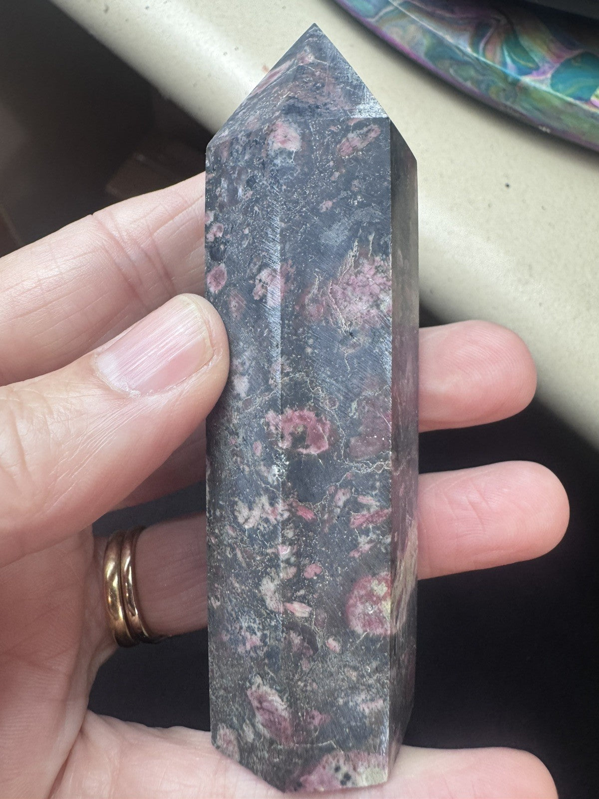 Money Agate Crystal Tower – 129g   Natural  Polished Stone reiki meditation