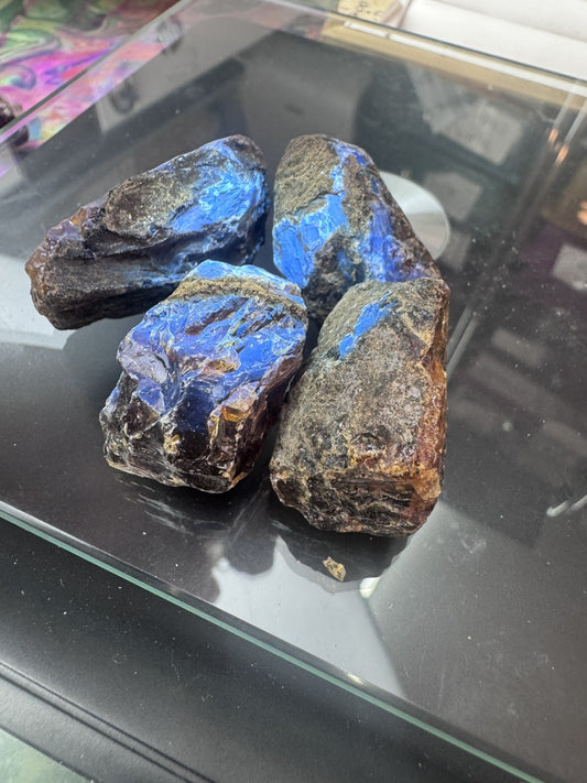 Black Amber  29 Grams  4 peices Rough lot